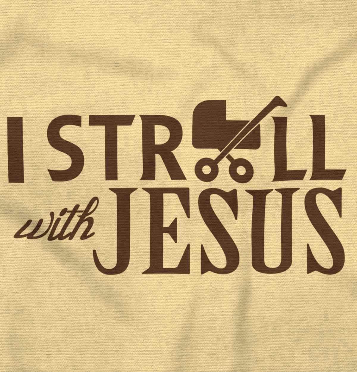 imageBrisco Brands I Stroll Jesus Christian Religious Baby Romper Boys or GirlsBanana