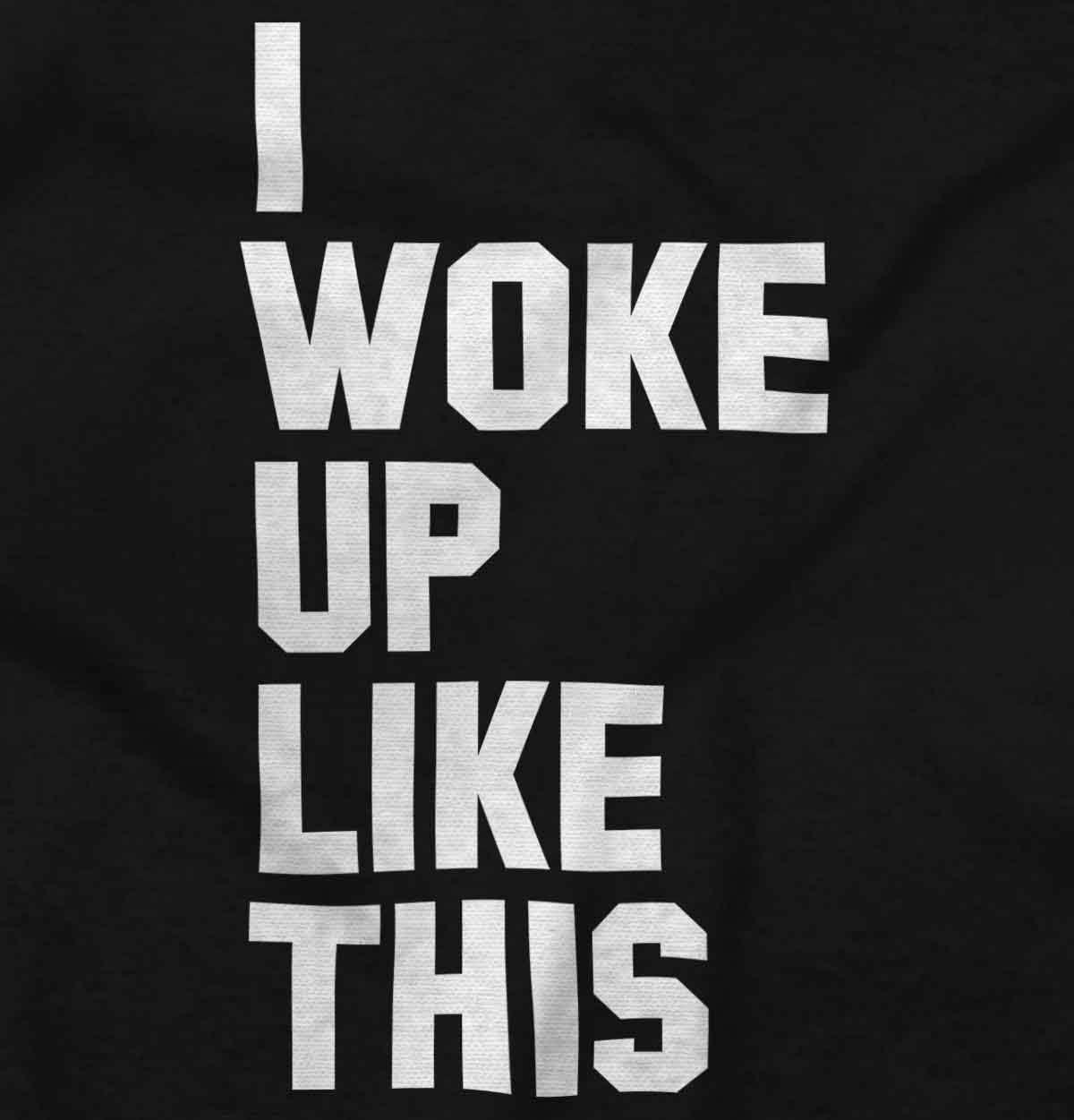 imageBrisco Brands I Woke Up Like This Sleepy Naptime Baby Romper Boys or GirlsBlack
