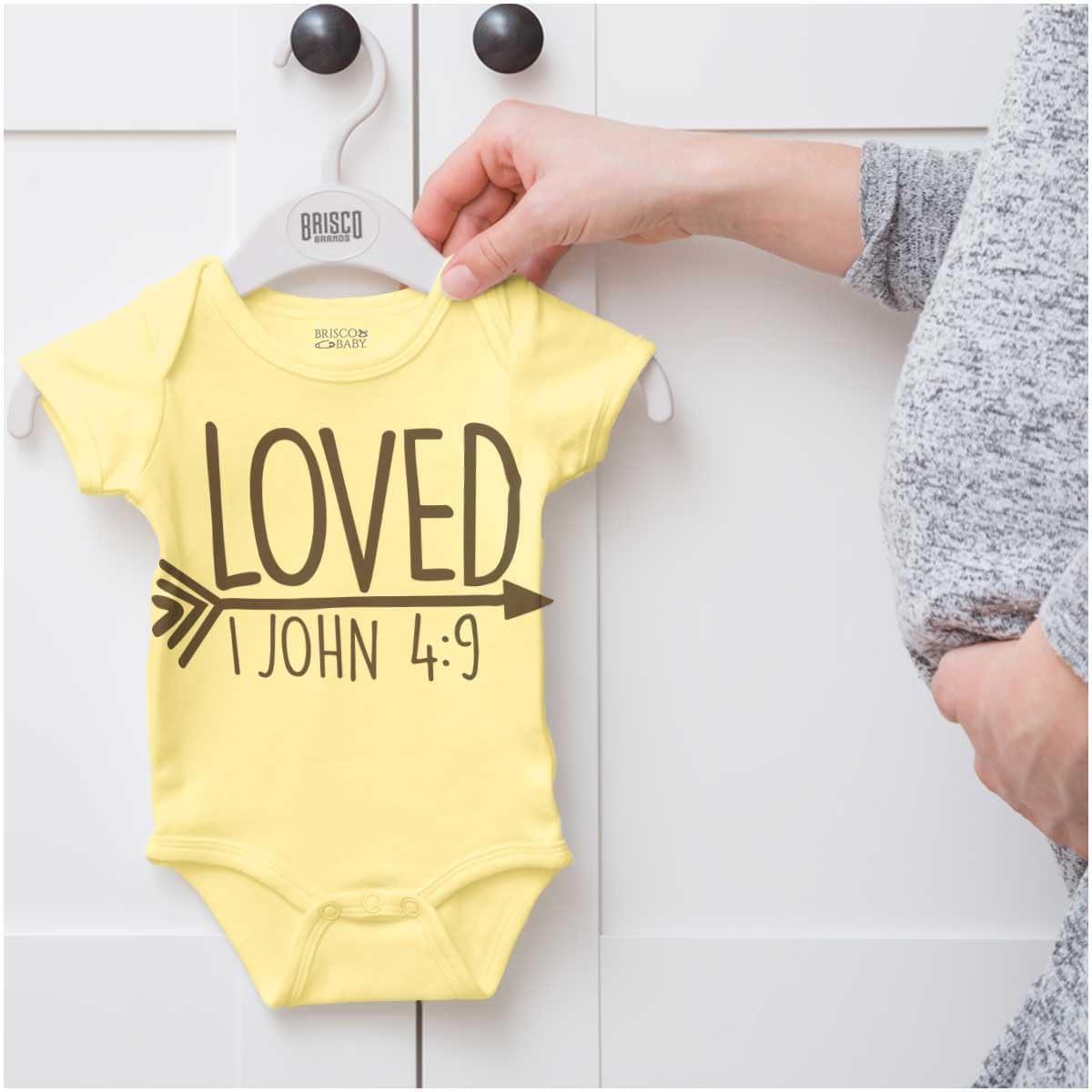 imageBrisco Brands Loved John 49 Christian Arrow Baby Bodysuit Jumper GirlsBanana