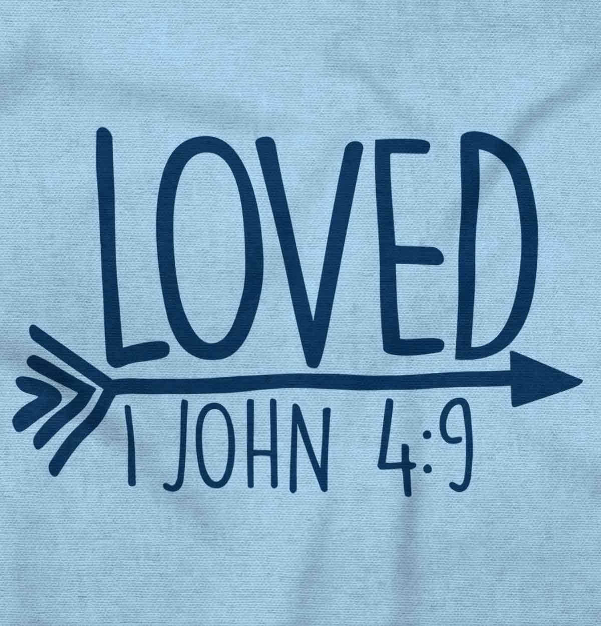 imageBrisco Brands Loved John 49 Christian Arrow Baby Bodysuit Jumper GirlsLight Blue