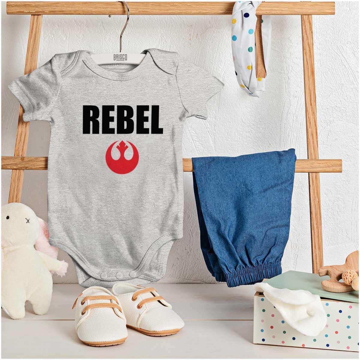 imageBrisco Brands Rebel Dark Galaxy Retro Scifi Nerd Baby Romper Boys or GirlsHeather