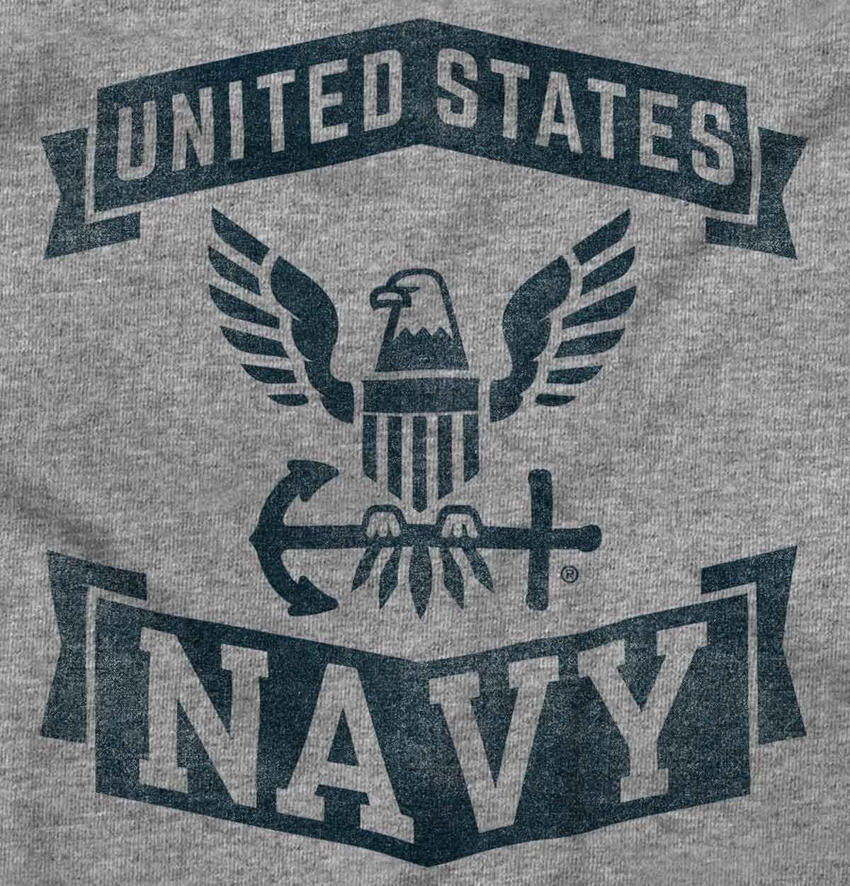 imageBrisco Brands United States Navy Eagle Anchor Logo Baby Romper Boys or GirlsHeather