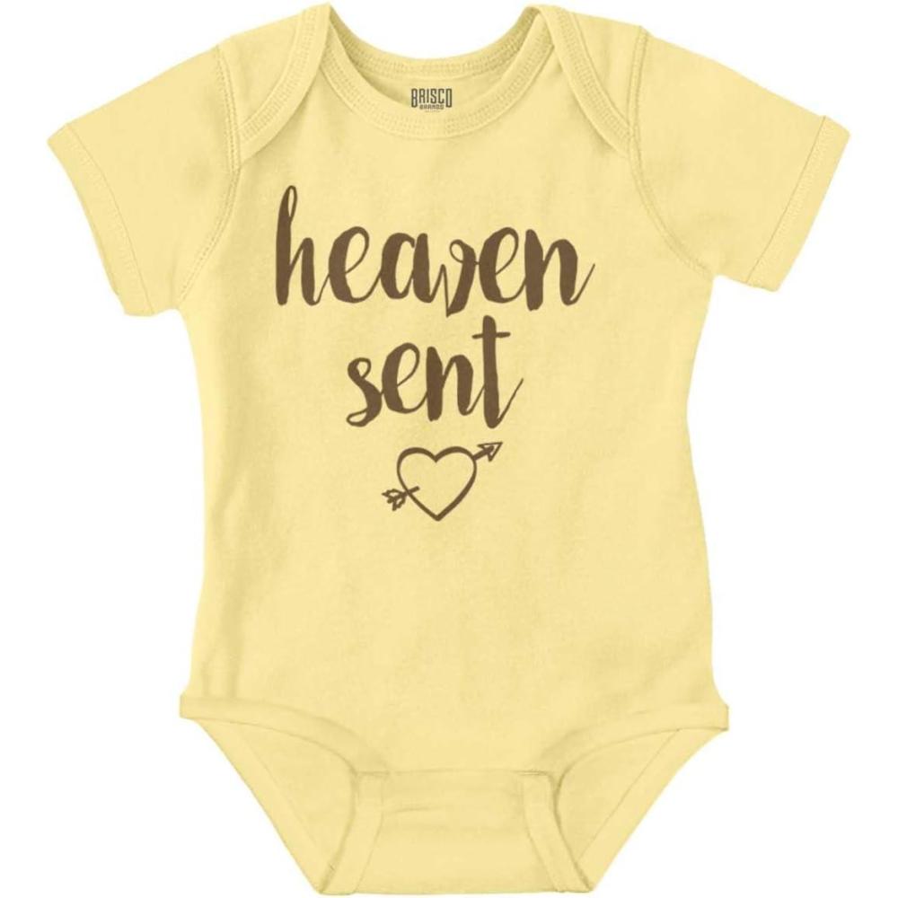 imageBrisco Brands Heaven Sent Christian Religious Baby Bodysuit Jumper GirlsBanana