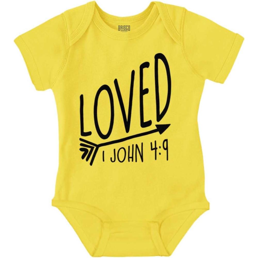 imageBrisco Brands Loved John 49 Christian Arrow Baby Bodysuit Jumper GirlsZest