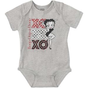 Brisco Brands Betty Boop Cute Adorable Baby Bodysuit Jumper Girls(Heather)
