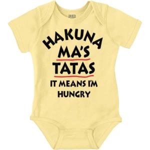 Brisco Brands New to Nursing Funny Hungry Babies Baby Romper Boys or Girls(Banana)