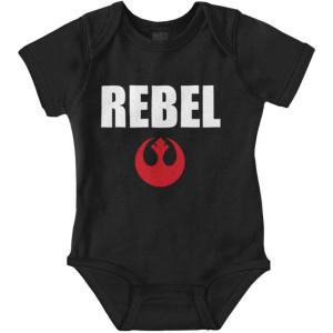 Brisco Brands Rebel Dark Galaxy Retro Sci-fi Nerd Baby Romper Boys or Girls(Black)