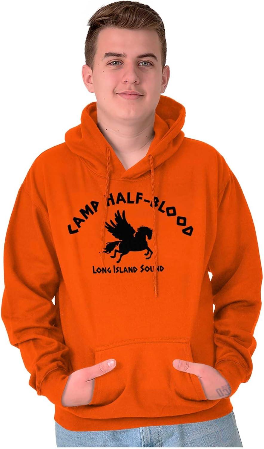 imageBrisco Brands Camp Half Blood Greek Mythology Hoodie Sweatshirt Women MenOrange