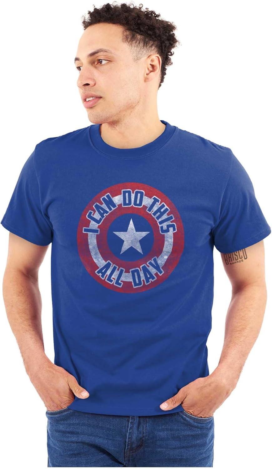 imageBrisco Brands I Can Do This All Day Star Shield Graphic T Shirt Men or WomenRoyal