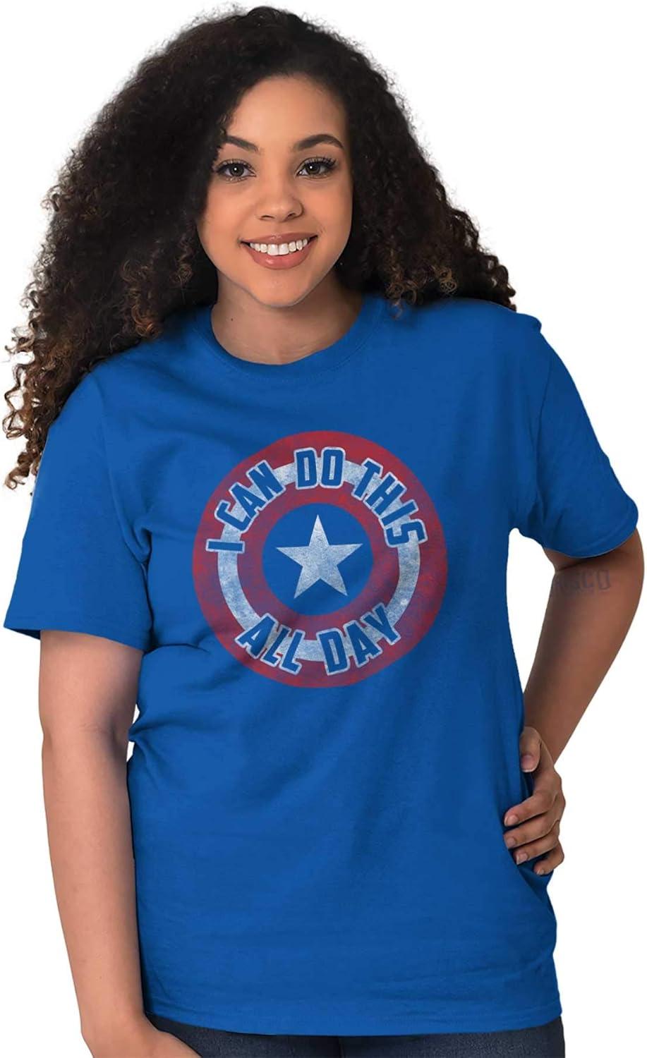 imageBrisco Brands I Can Do This All Day Star Shield Graphic T Shirt Men or WomenRoyal