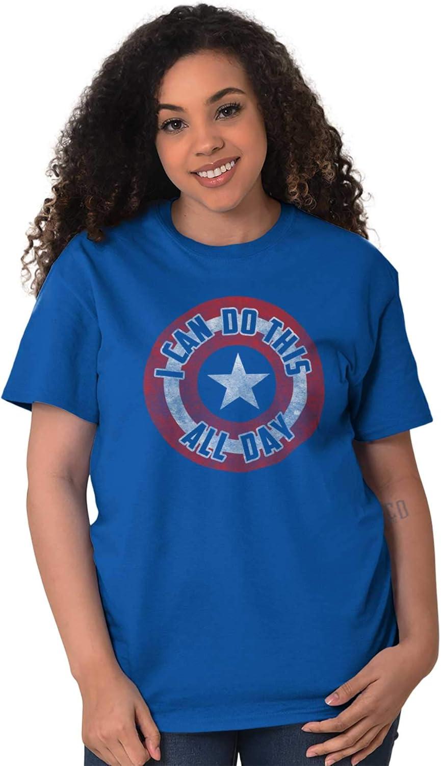 imageBrisco Brands I Can Do This All Day Star Shield Graphic T Shirt Men or WomenRoyal