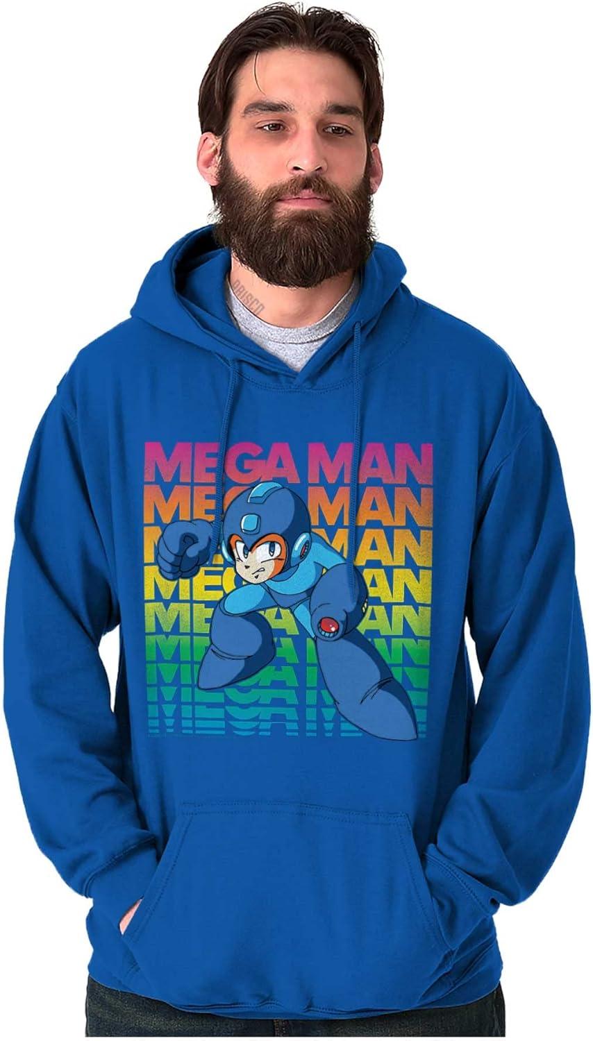 imageBrisco Brands Mega Man 90s Anime Cartoon Character Hoodie Sweatshirt Women MenRoyal