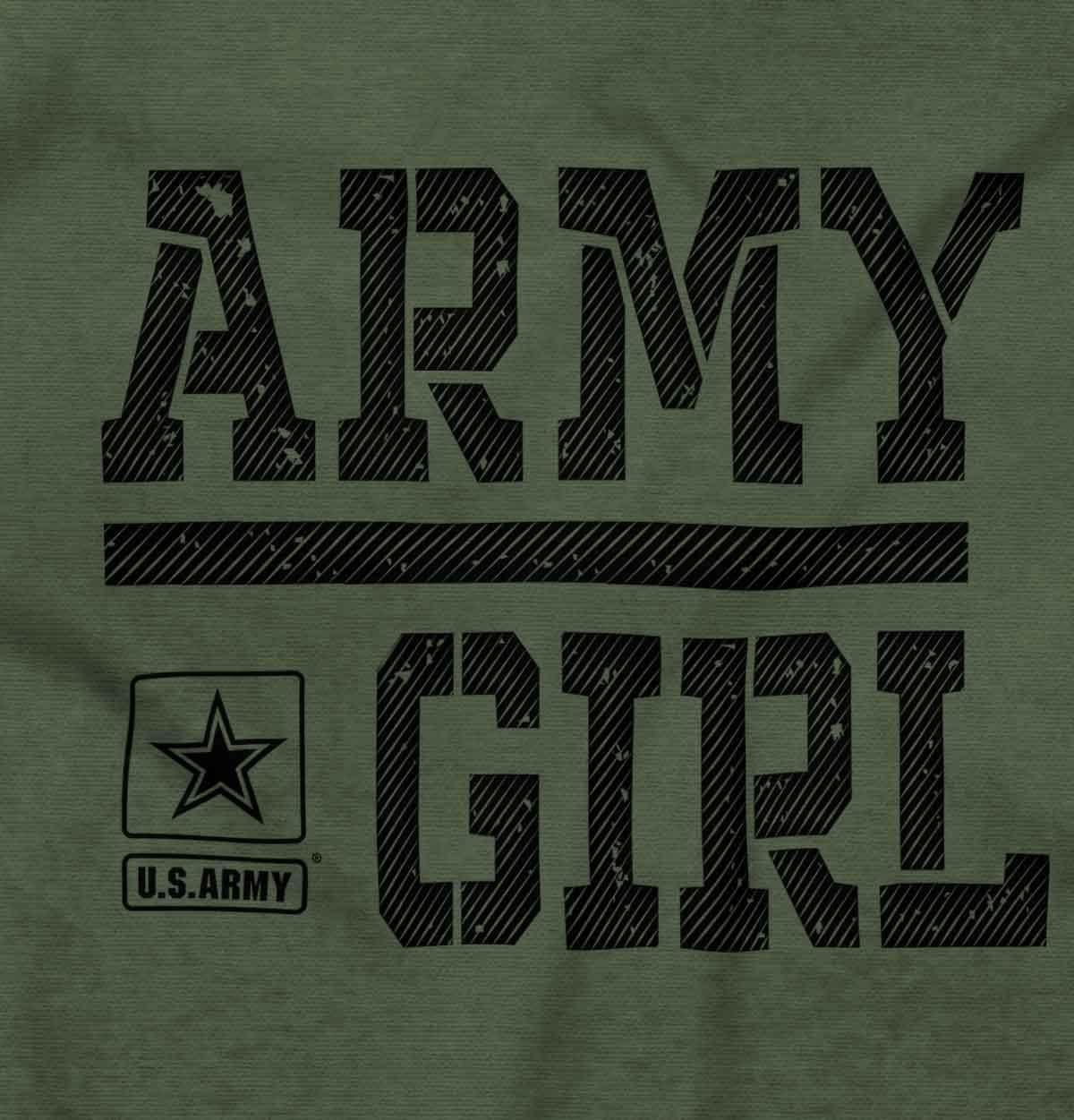 imageBrisco Brands US Army Girl Military Soldier Pride Hoodie Sweatshirt WomenMilitary Green