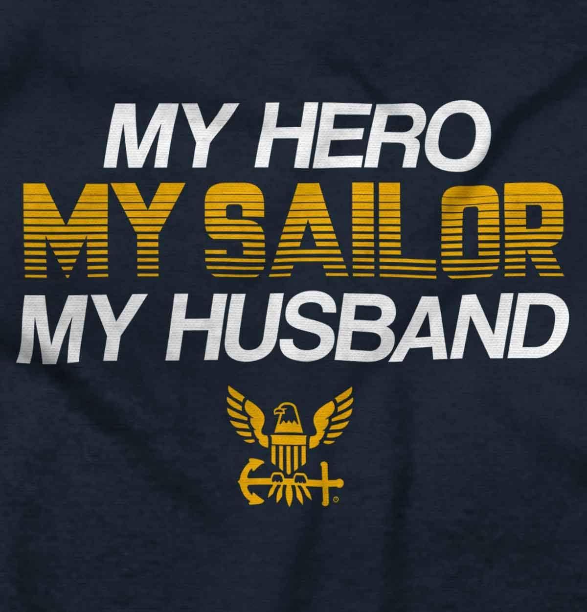 imageBrisco Brands United States Navy Sailor Husband Zip Hoodie Sweatshirt WomenNavy