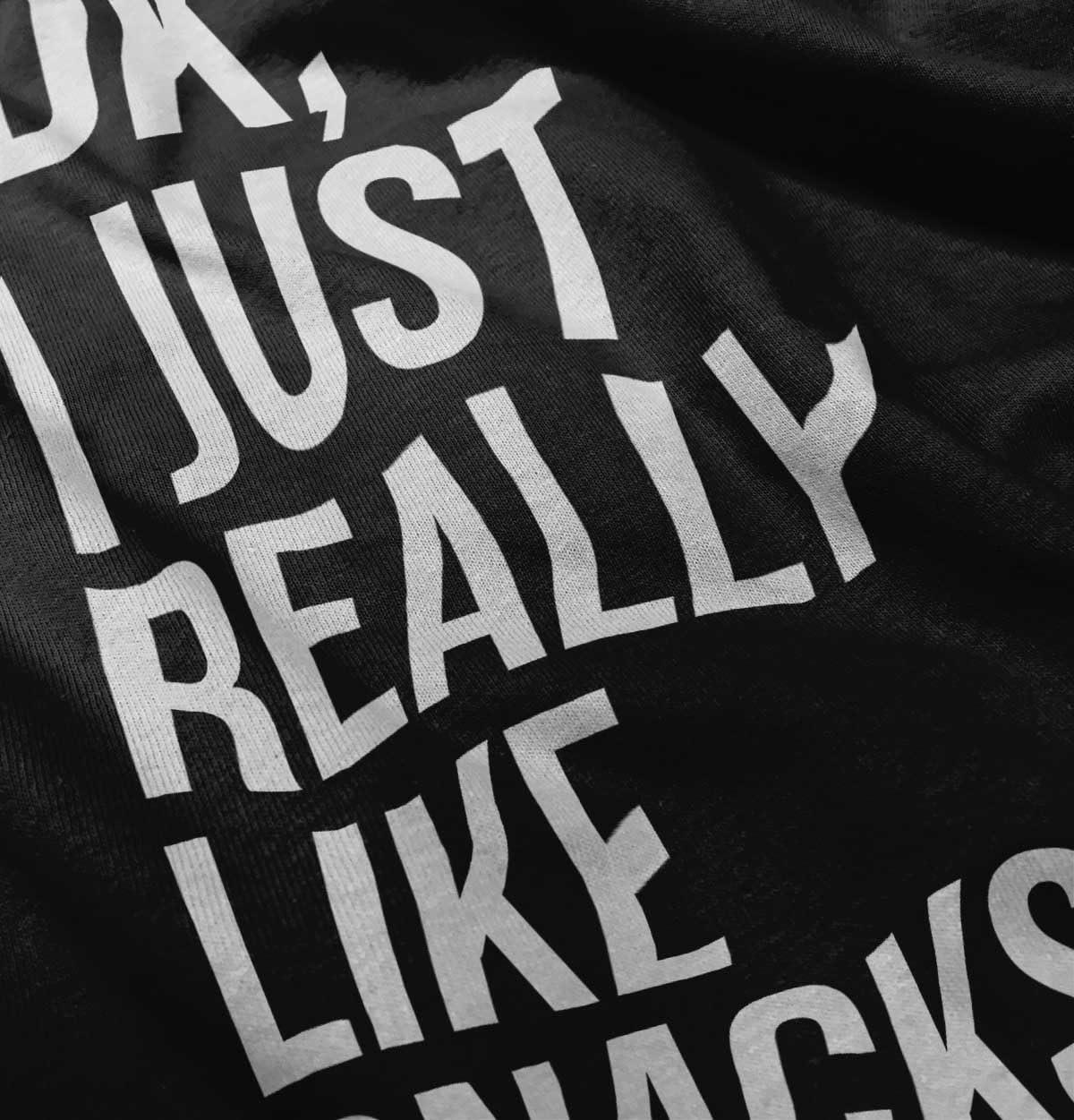 imageIDK I Just Really Like Snacks Funny Toddler Boy Girl T ShirtBlack