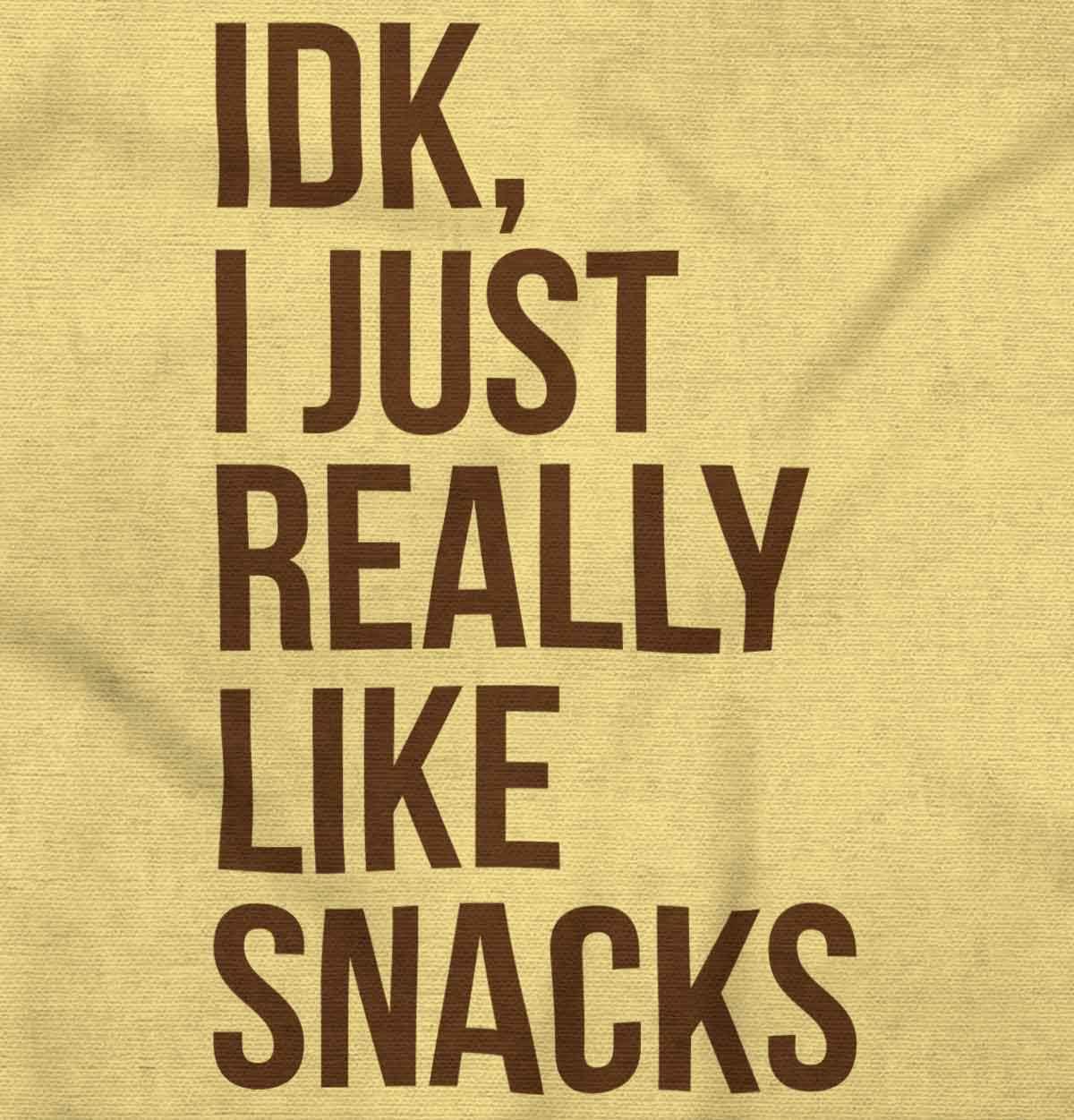 imageIDK I Just Really Like Snacks Funny Toddler Boy Girl T ShirtButter