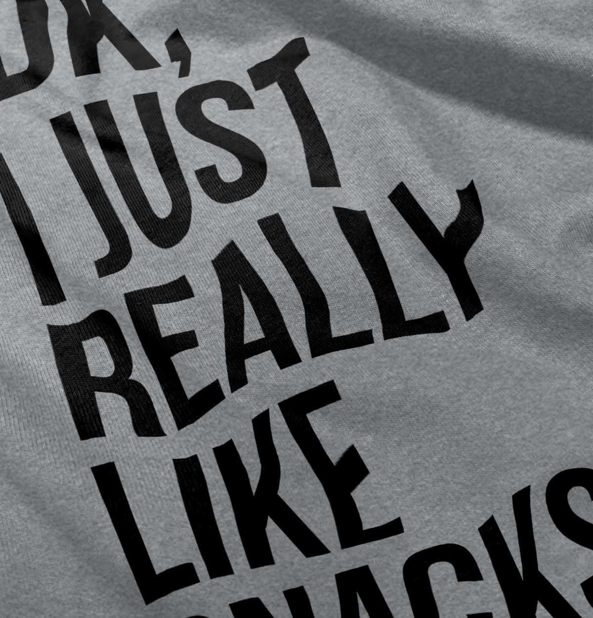 imageIDK I Just Really Like Snacks Funny Toddler Boy Girl T ShirtHeather