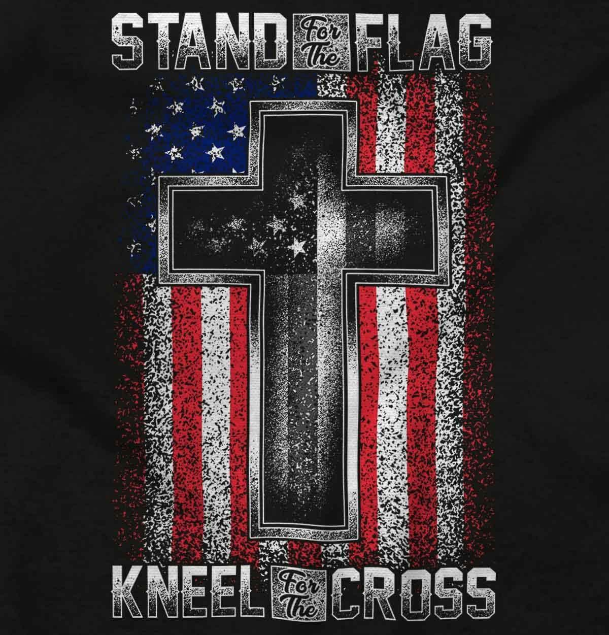 imageStand for Flag Kneel The Cross Graphic T Shirt Men or WomenBlack