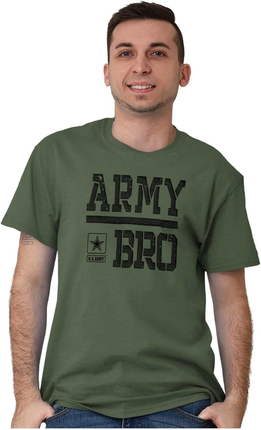 imageUS Army Bro Military Soldier Pride Mens Graphic T Shirt TeesMilitary Green