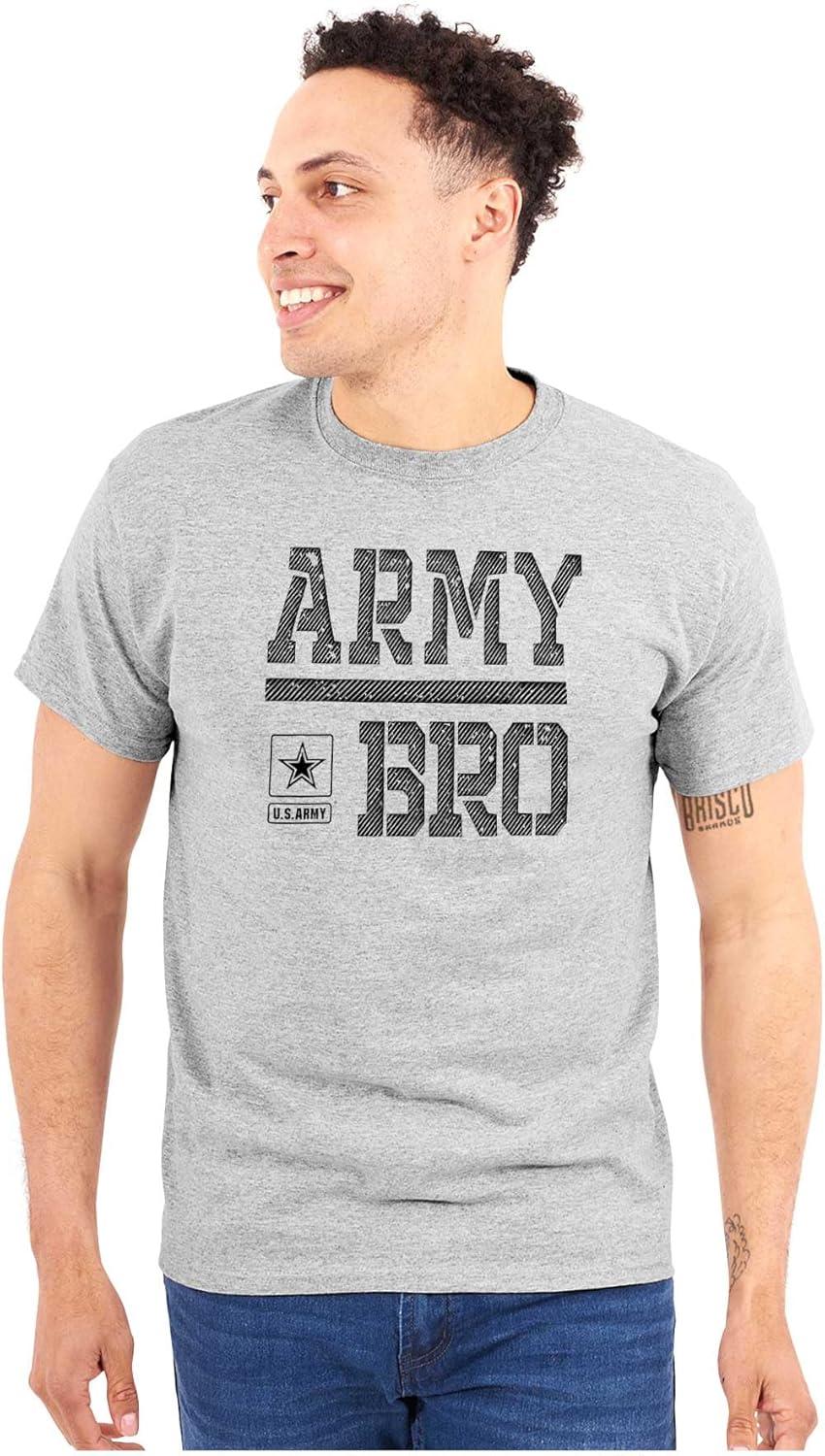 imageUS Army Bro Military Soldier Pride Mens Graphic T Shirt TeesSport Grey