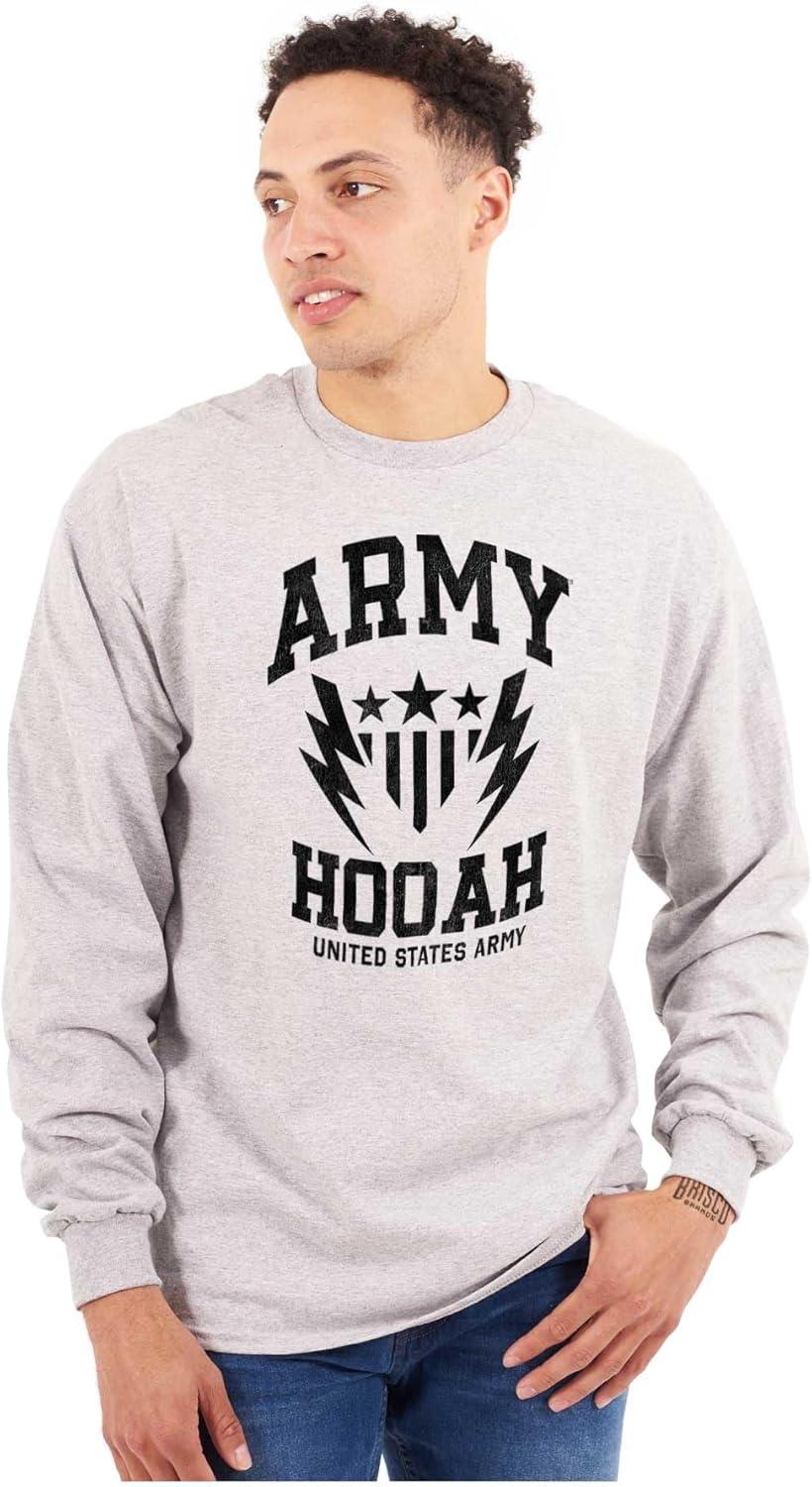 imageUS Army Soldier Veteran Pride Long Sleeve Tshirt Men WomenSport Grey
