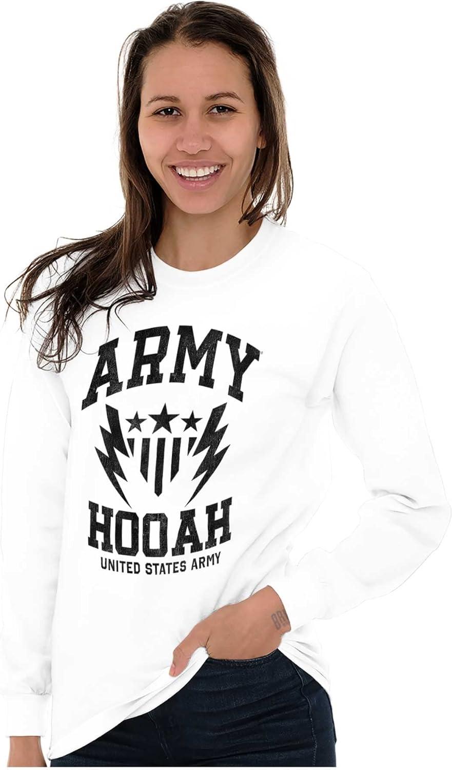 imageUS Army Soldier Veteran Pride Long Sleeve Tshirt Men WomenWhite