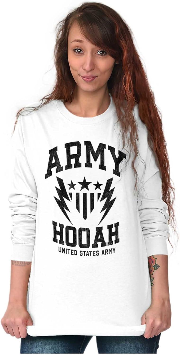 imageUS Army Soldier Veteran Pride Long Sleeve Tshirt Men WomenWhite