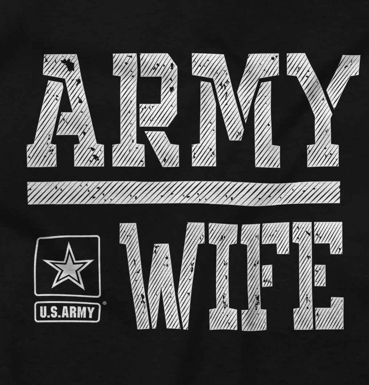 imageUS Army Wife Military Soldier Pride Womens Long Sleeve T ShirtBlack