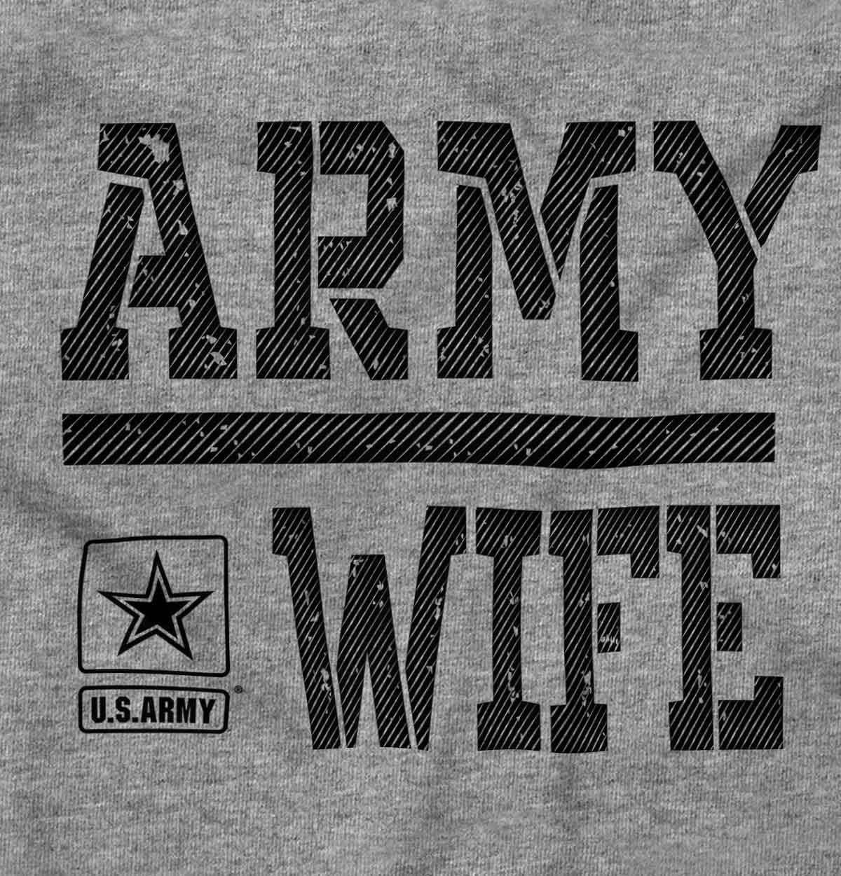 imageUS Army Wife Military Soldier Pride Womens Long Sleeve T ShirtSport Grey