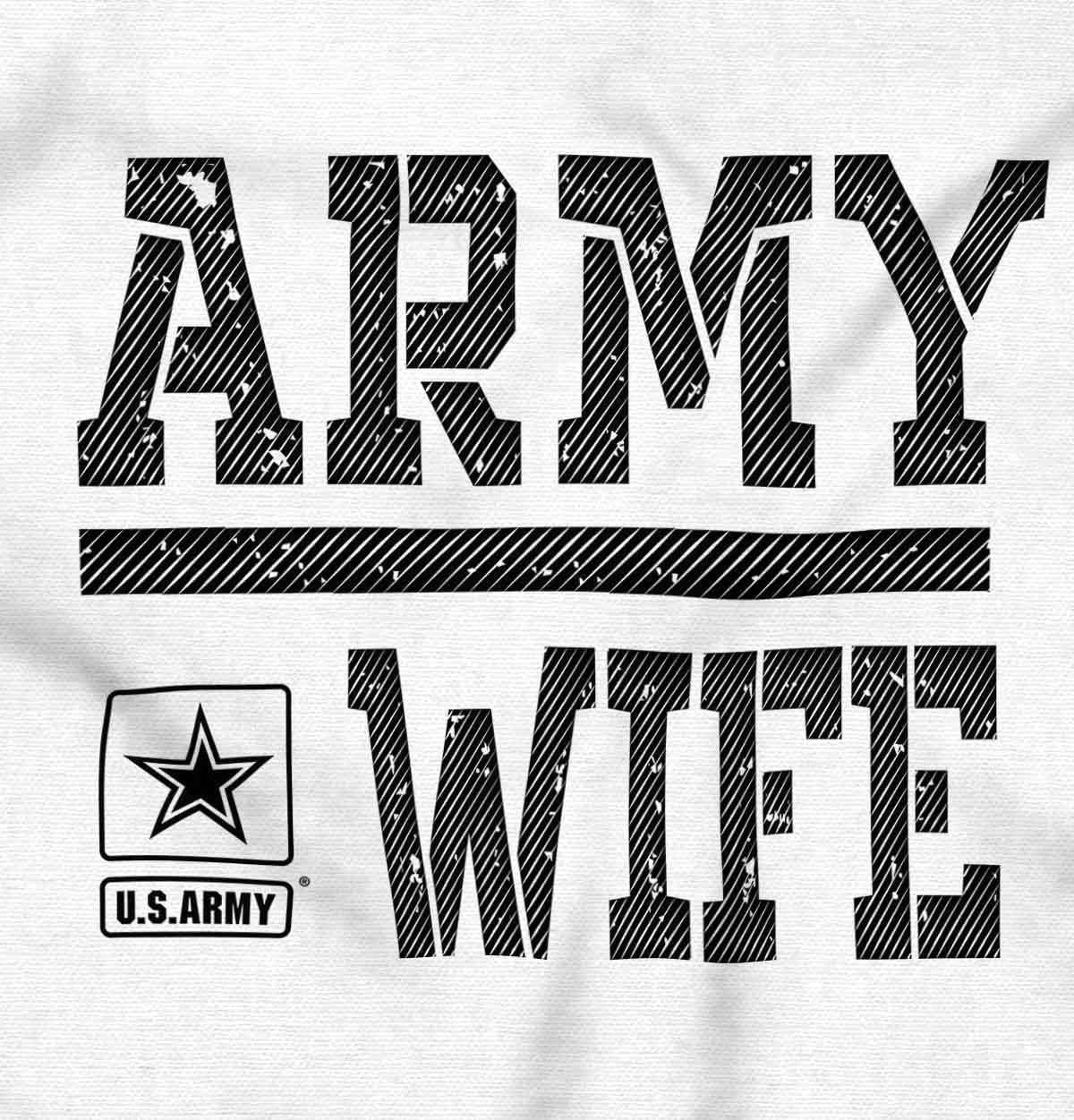 imageUS Army Wife Military Soldier Pride Womens Long Sleeve T ShirtWhite
