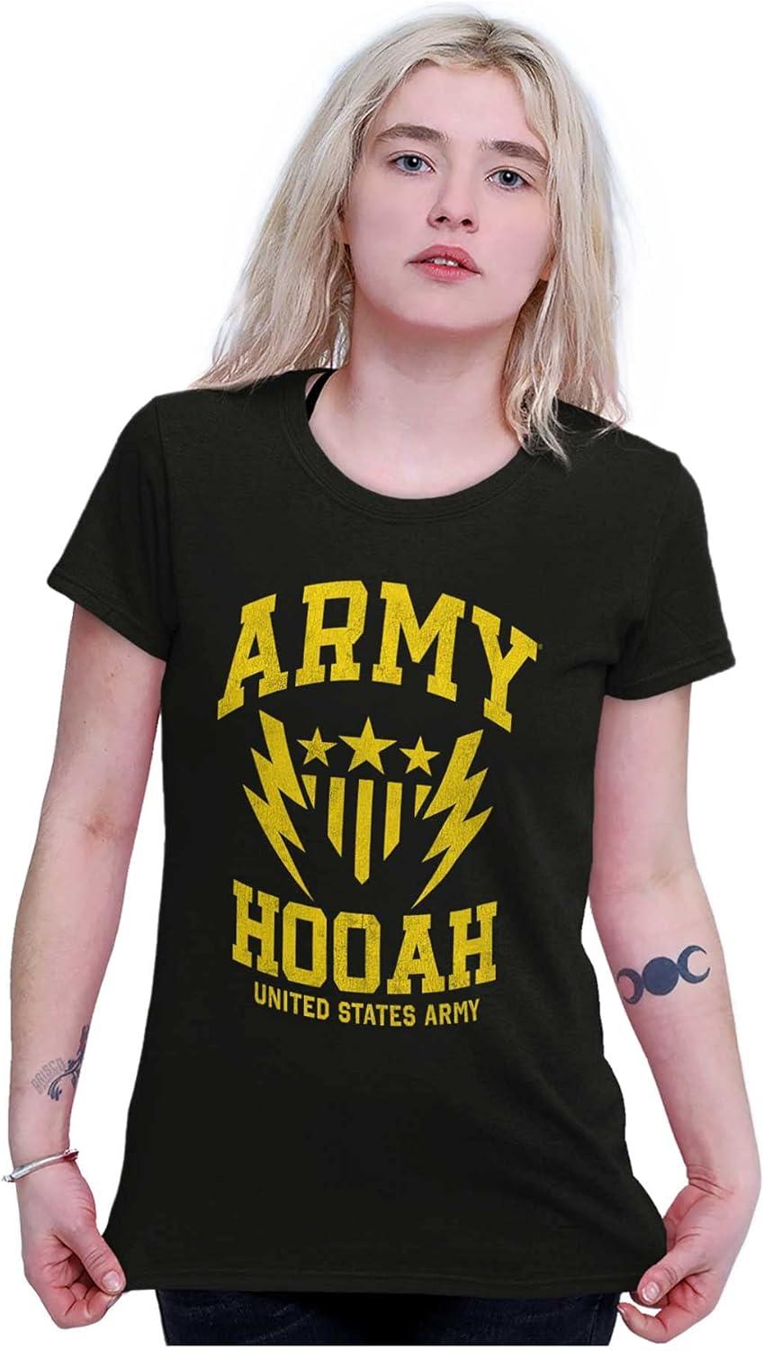 imageUnited States Army Shield Pride Bolts Womens Slim Fit Graphic TeeBlack