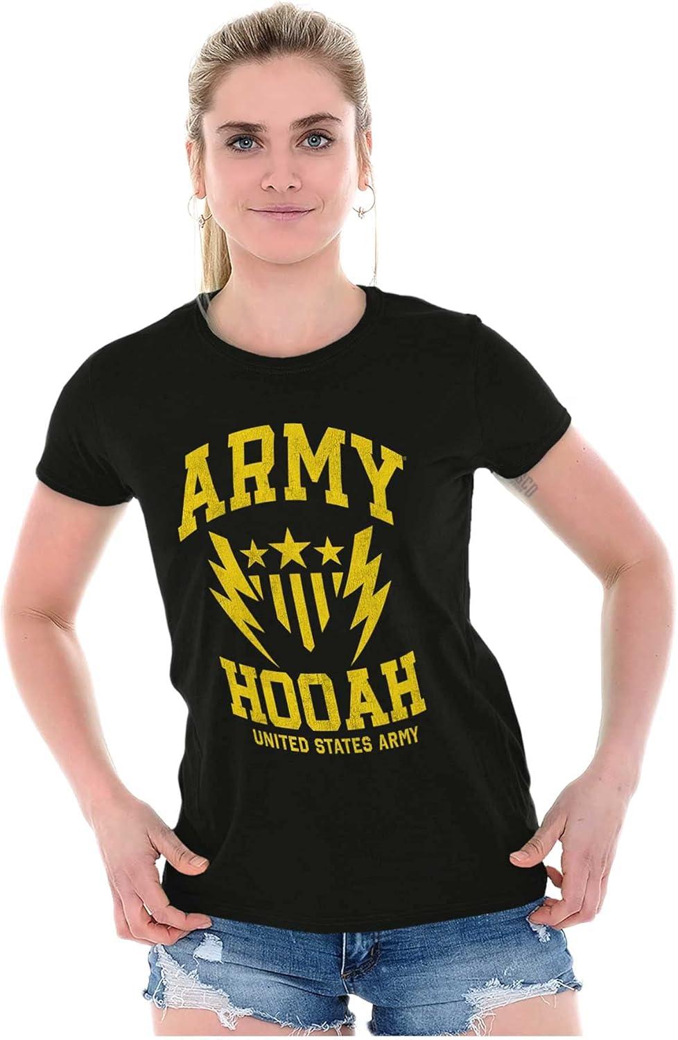 imageUnited States Army Shield Pride Bolts Womens Slim Fit Graphic TeeBlack