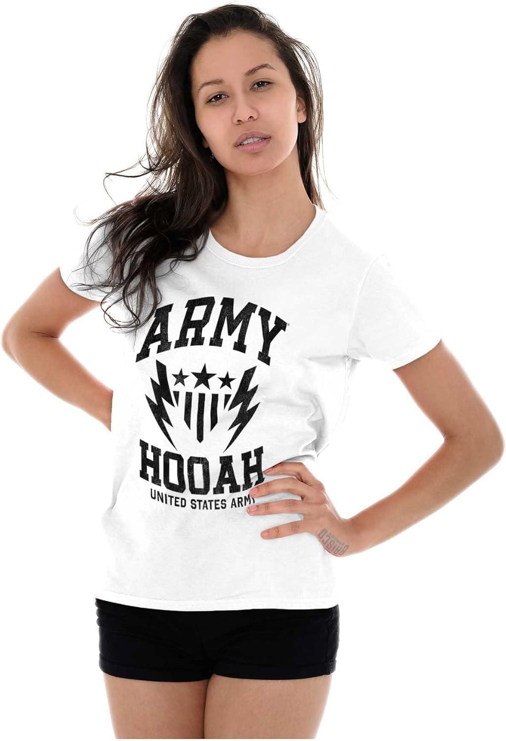 imageUnited States Army Shield Pride Bolts Womens Slim Fit Graphic TeeWhite