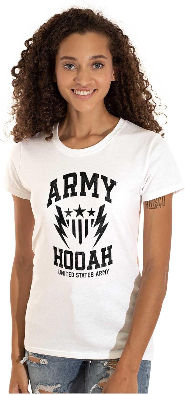 imageUnited States Army Shield Pride Bolts Womens Slim Fit Graphic TeeWhite
