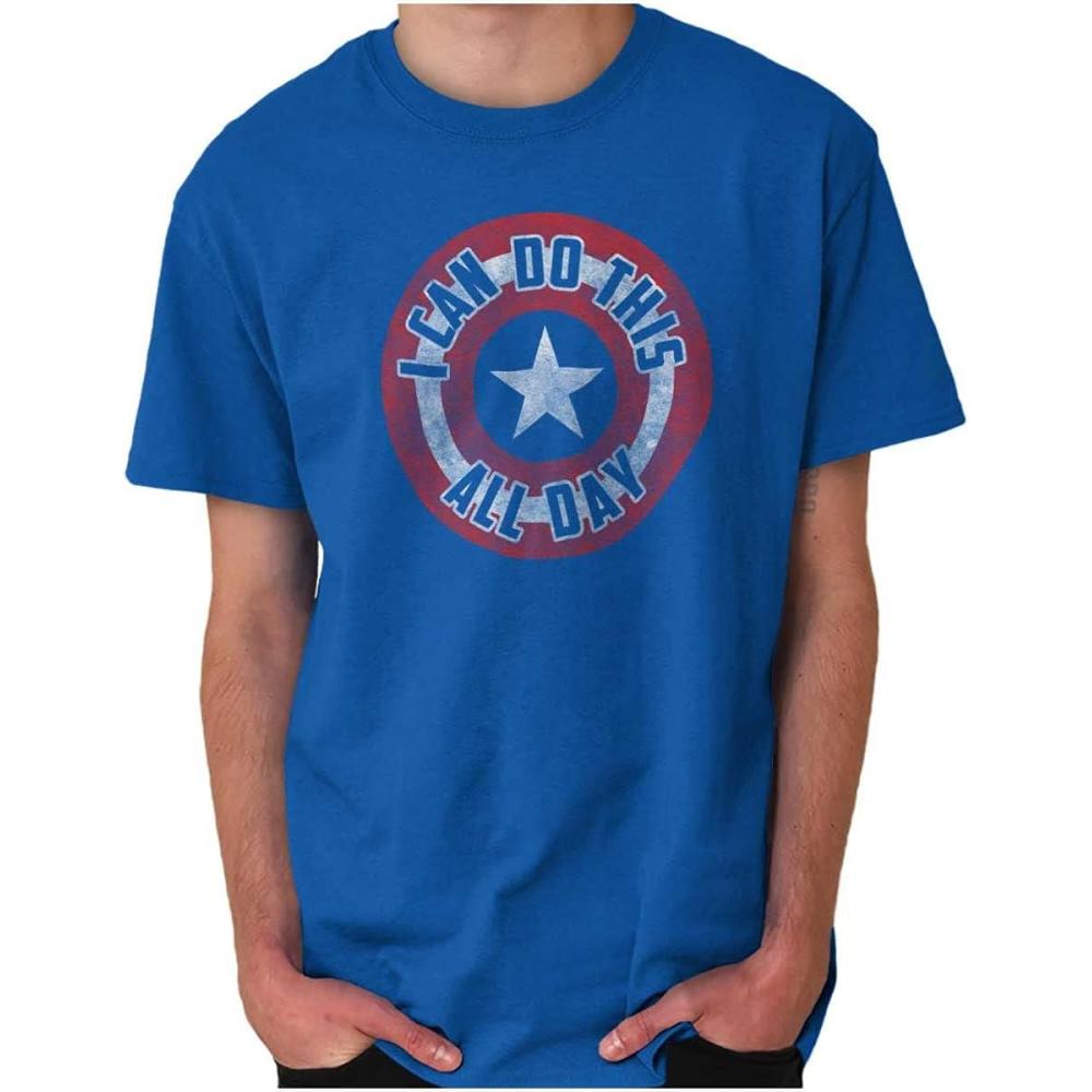 imageBrisco Brands I Can Do This All Day Star Shield Graphic T Shirt Men or WomenRoyal