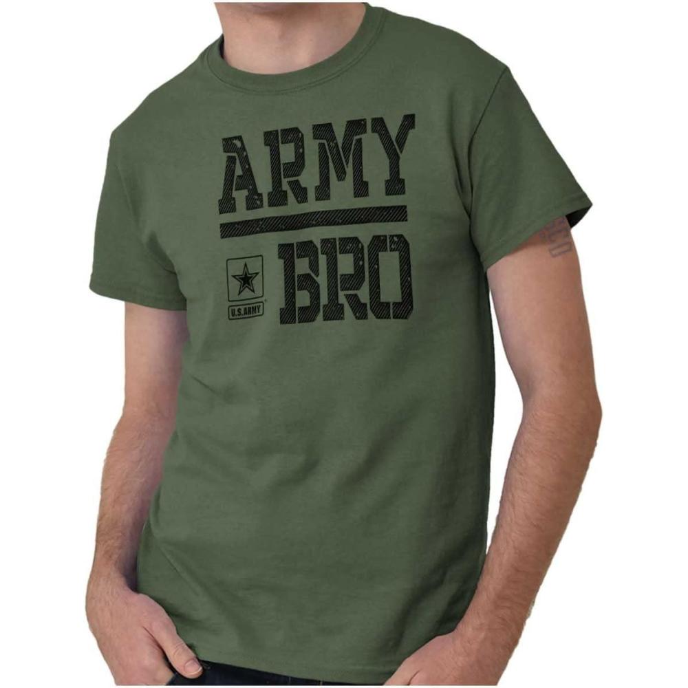 imageUS Army Bro Military Soldier Pride Mens Graphic T Shirt TeesMilitary Green