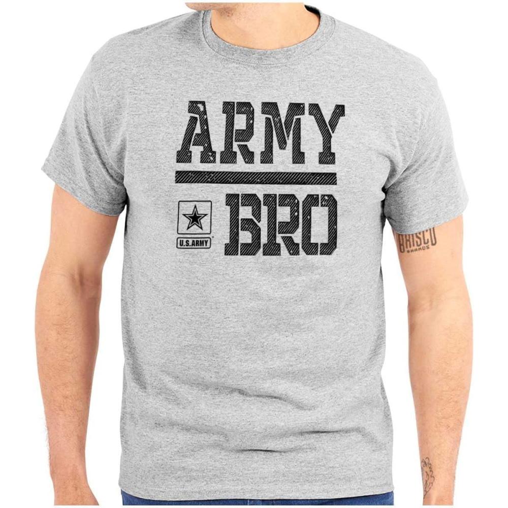 imageUS Army Bro Military Soldier Pride Mens Graphic T Shirt TeesSport Grey