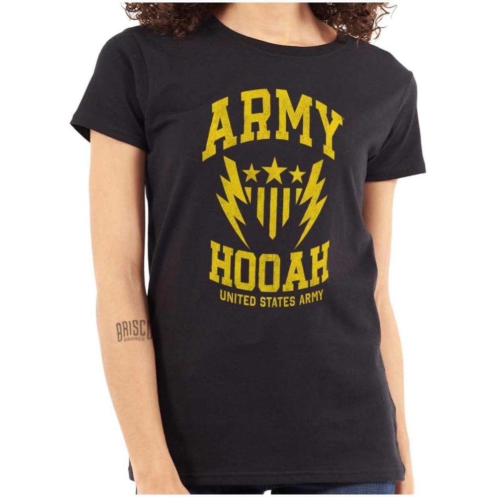 imageUnited States Army Shield Pride Bolts Womens Slim Fit Graphic TeeBlack