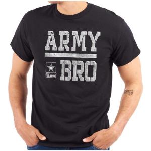 US Army Bro Military Soldier Pride Mens Graphic T Shirt Tees(Black)
