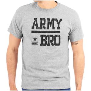 US Army Bro Military Soldier Pride Mens Graphic T Shirt Tees(Sport Grey)
