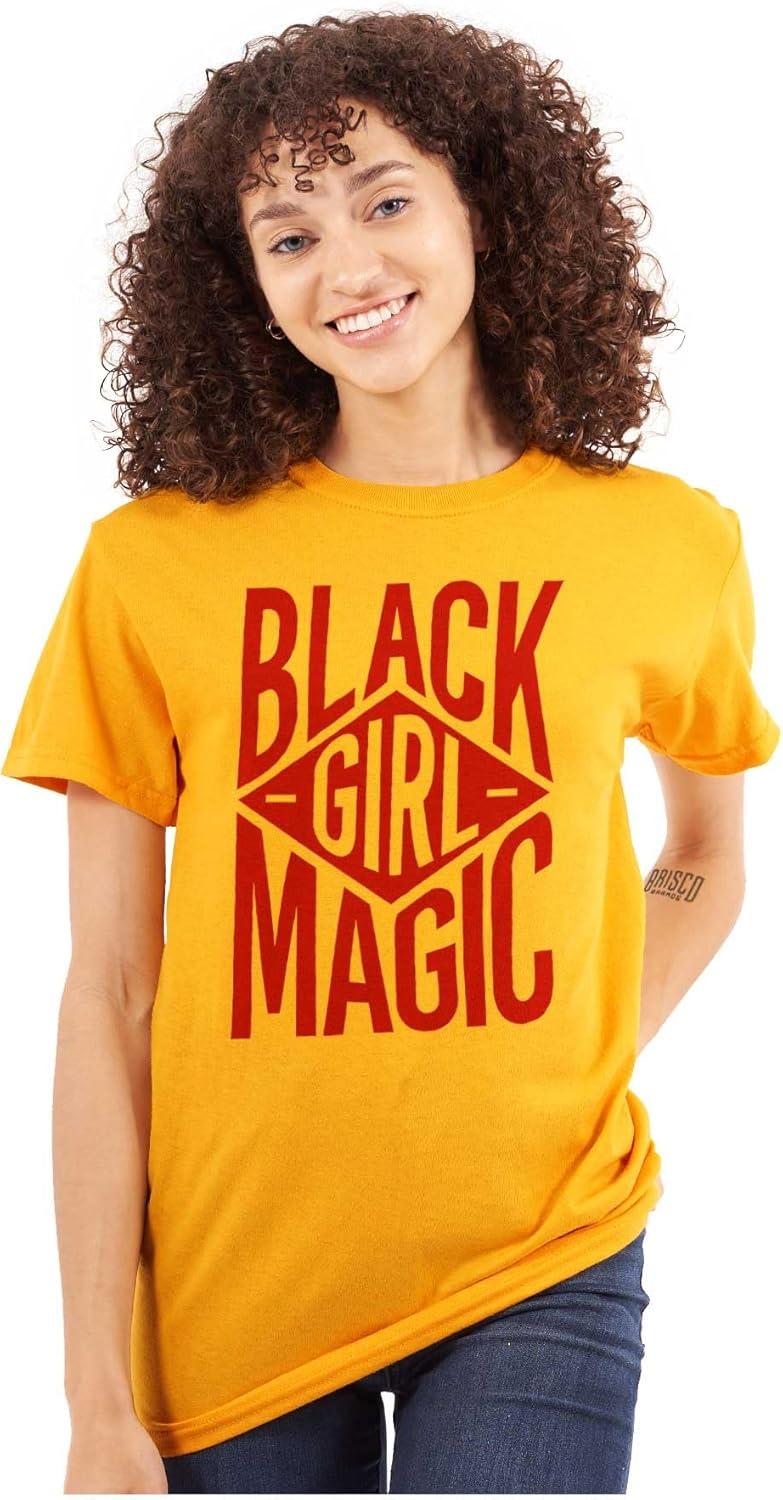 imageBlack Girl Magic Melanin Queen Womens Graphic T Shirt TeesGold