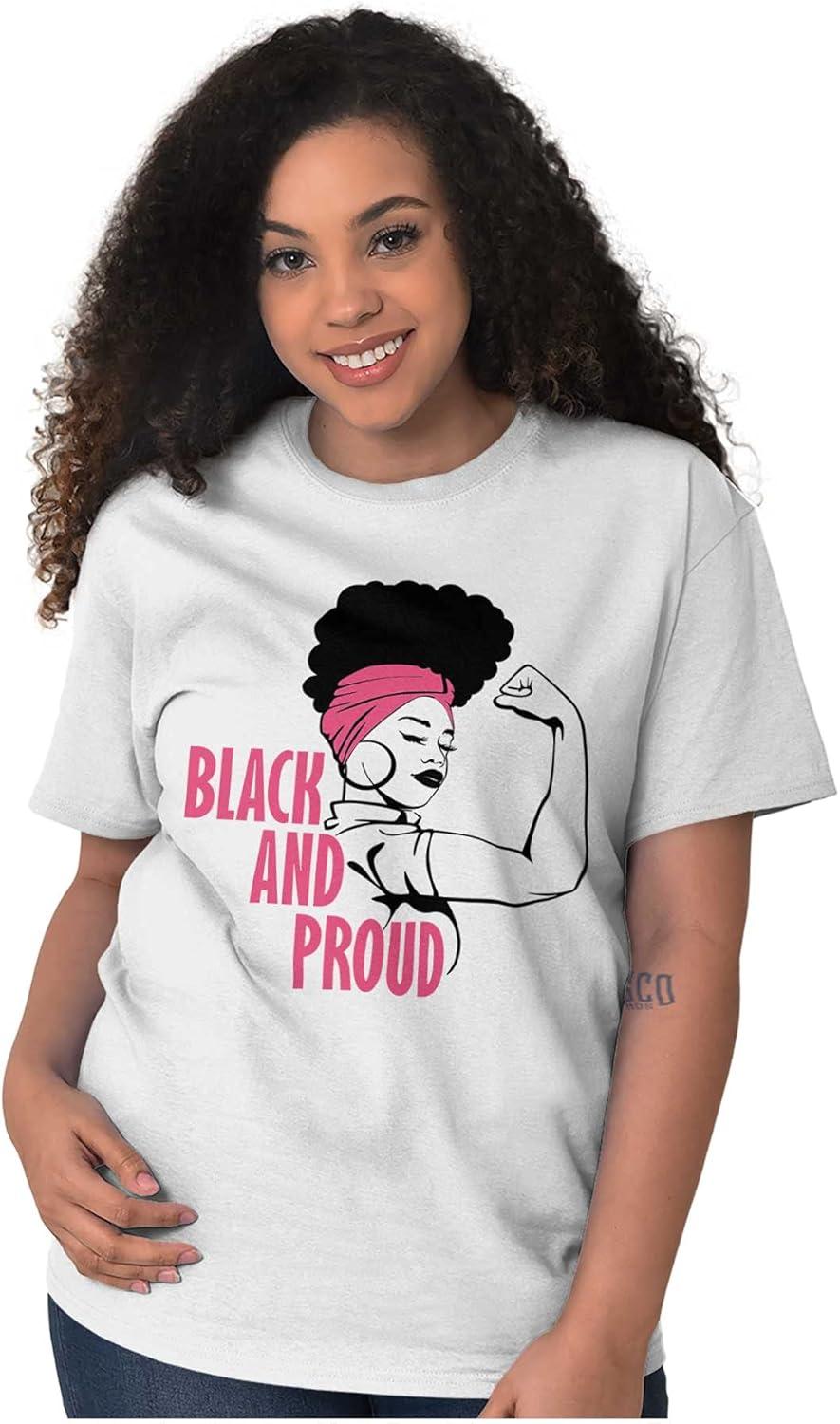 imageBlack and Proud Strong Melanin Queen Womens Graphic T Shirt TeesWhite