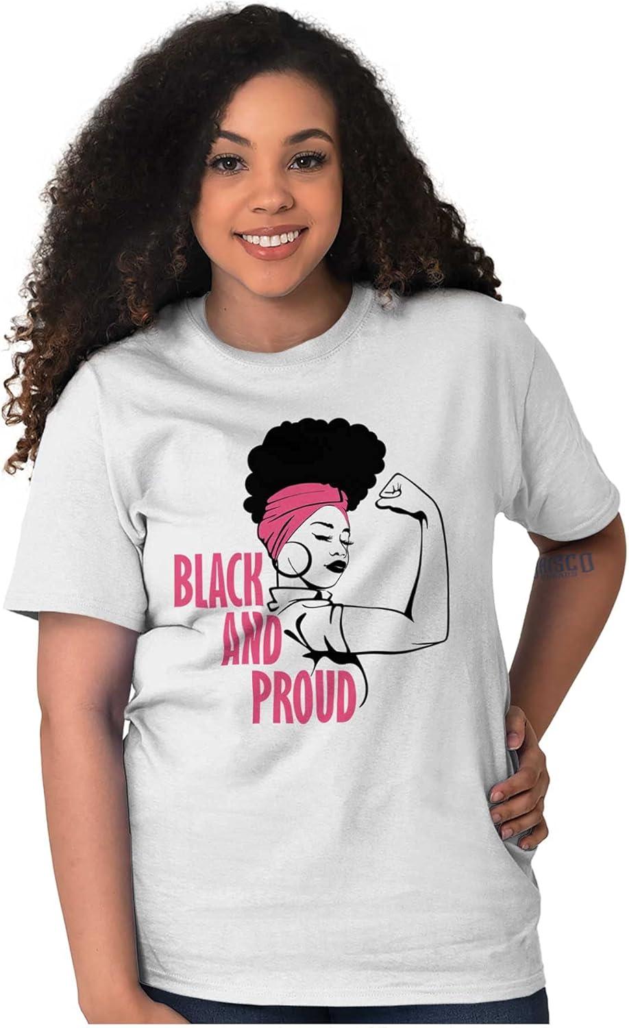 imageBlack and Proud Strong Melanin Queen Womens Graphic T Shirt TeesWhite