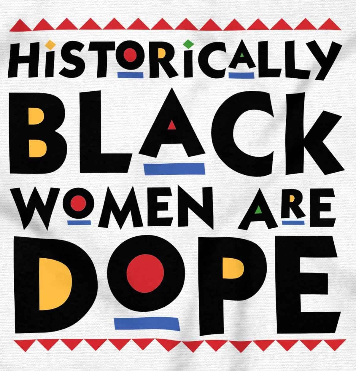 imageBrisco Brands Black Women Are Dope Feminist BHM Hoodie Sweatshirt WomenWhite