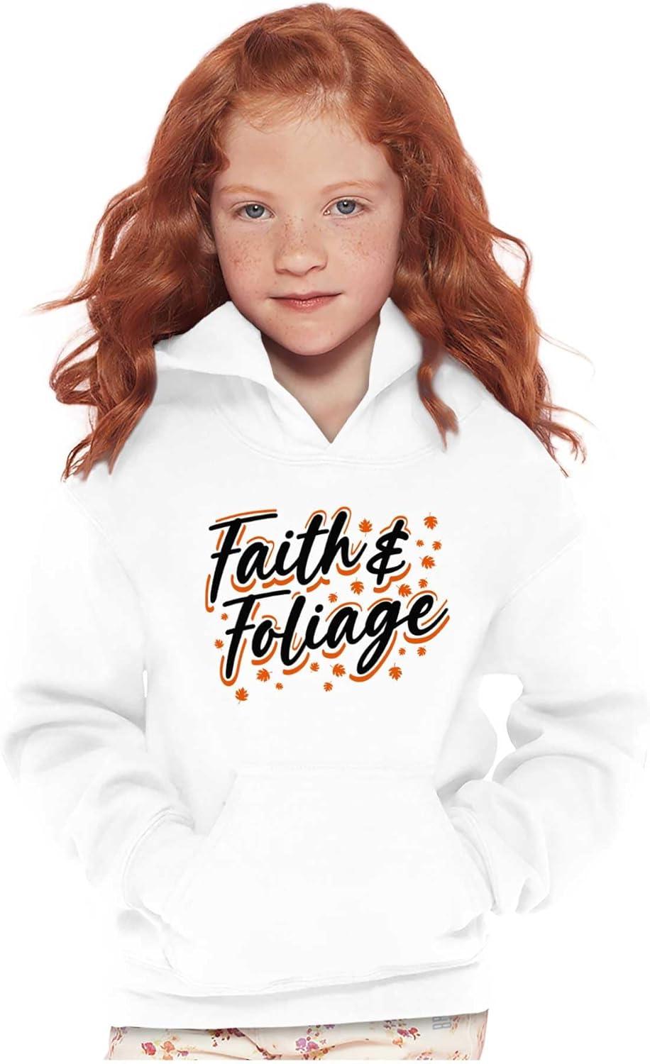 imageBrisco Brands Cute Fall Autumn Faith and Foliage Kids Hoodie Sweatshirt Girls