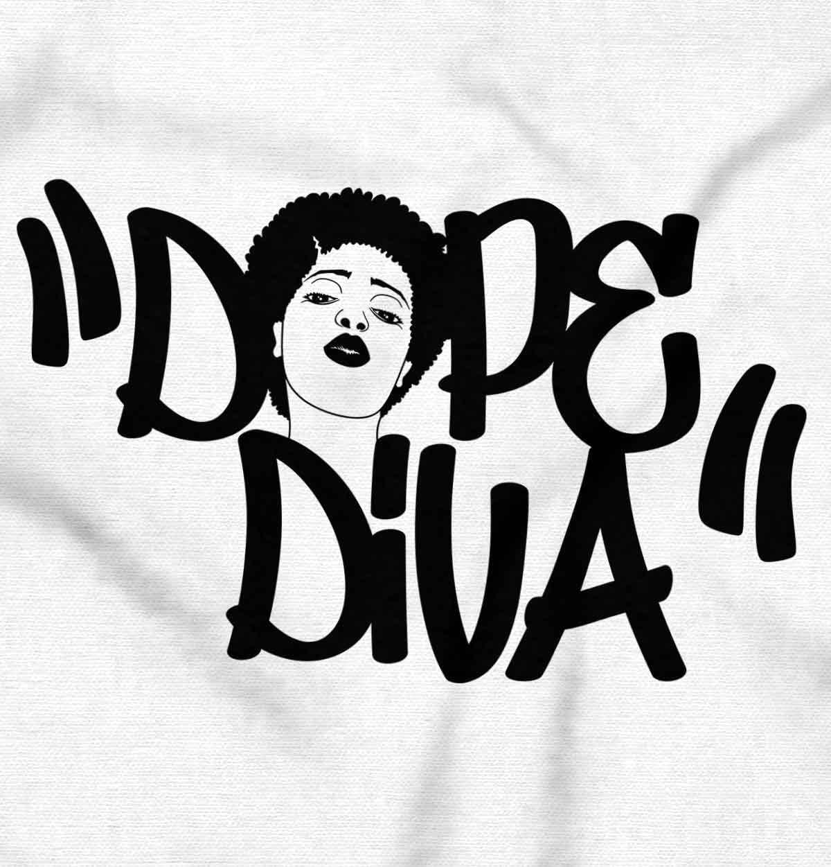 imageBrisco Brands Dope Diva Black Girl Excellence Cute Hoodie Sweatshirt WomenWhite