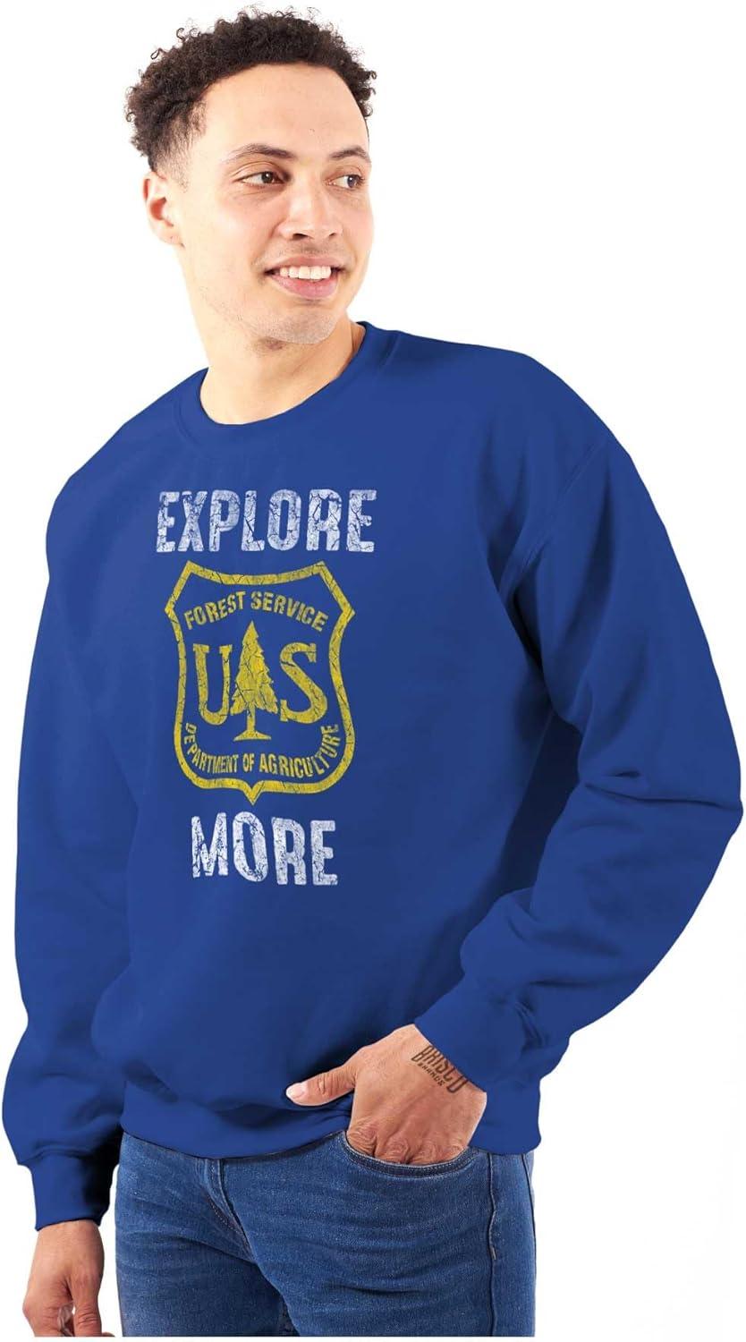 imageBrisco Brands Explore More National Forest Service Sweatshirt for Men or WomenRoyal