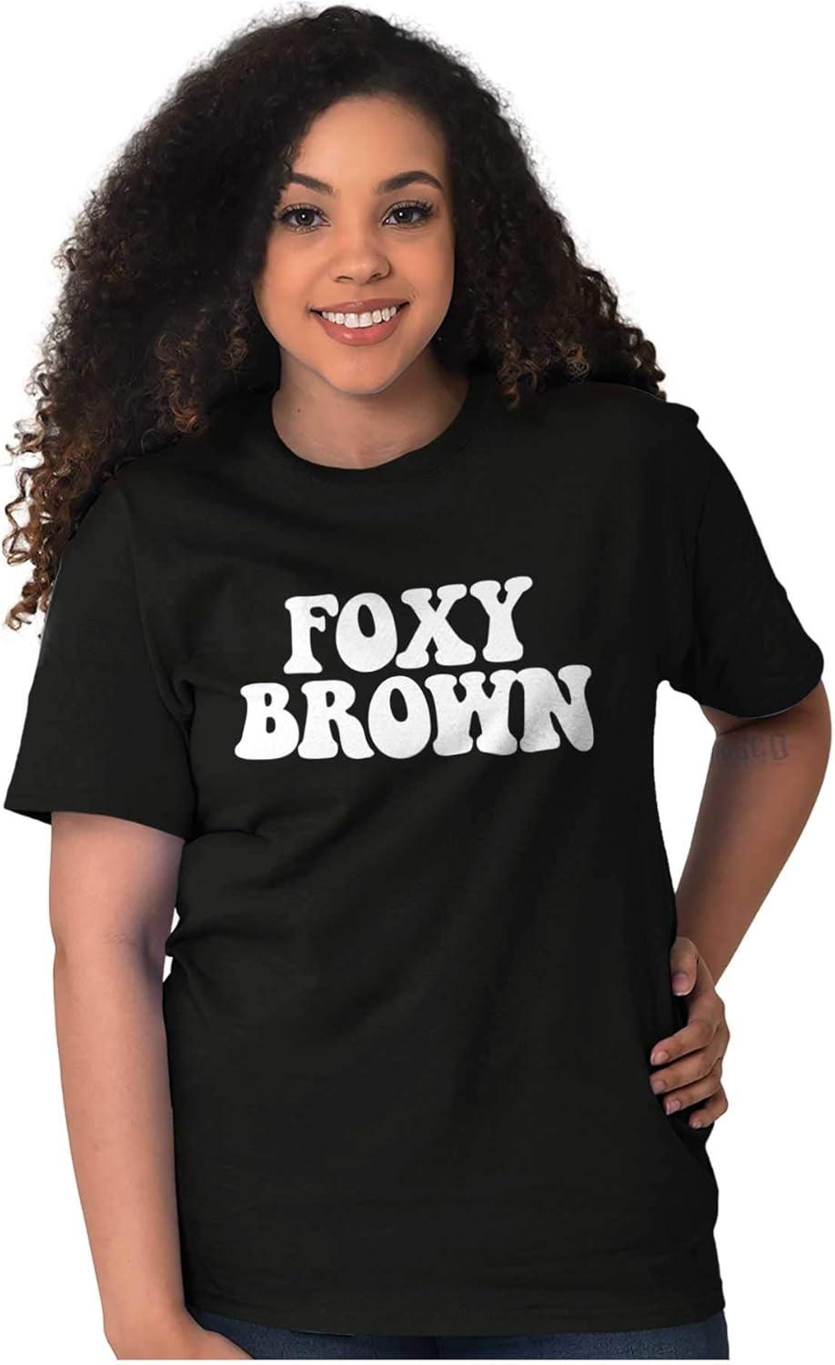 imageBrisco Brands Foxy Brown Cute Retro Black Pride Womens Graphic T Shirt TeesBlack
