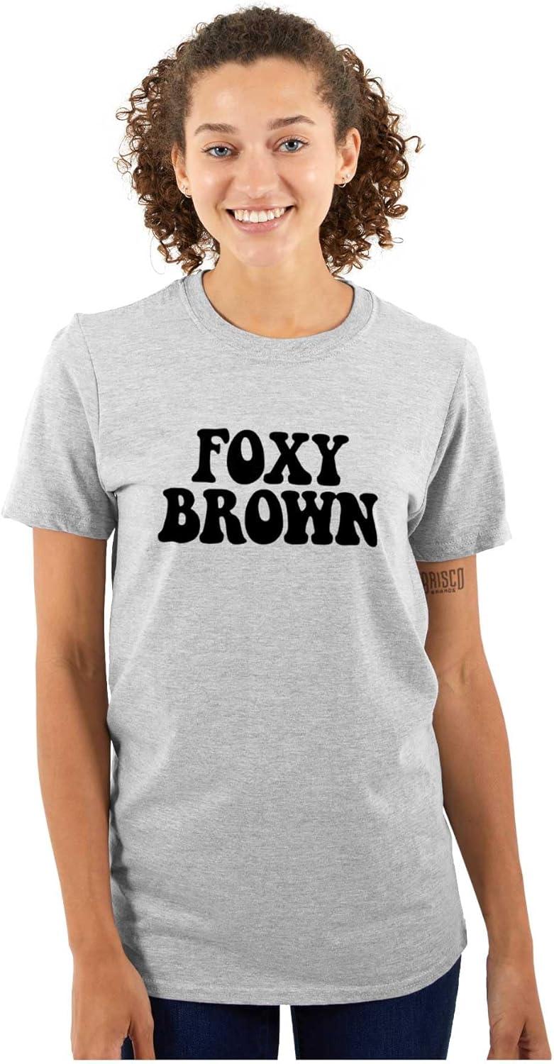 imageBrisco Brands Foxy Brown Cute Retro Black Pride Womens Graphic T Shirt TeesSport Grey