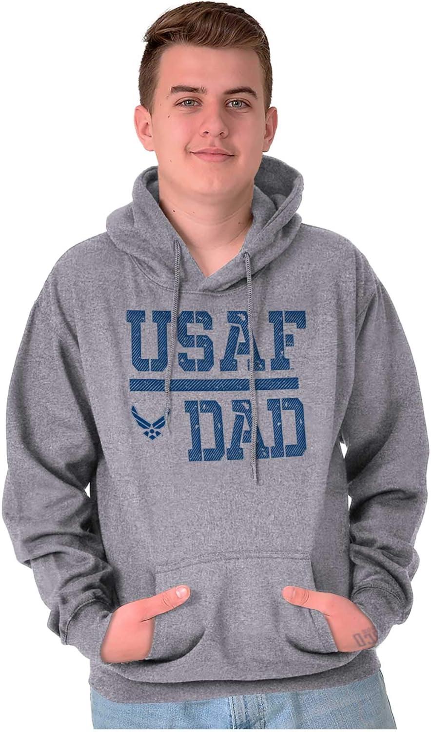 imageBrisco Brands US Air Force USAF Dad Military Father Hoodie Hooded Sweatshirt MenSport Grey